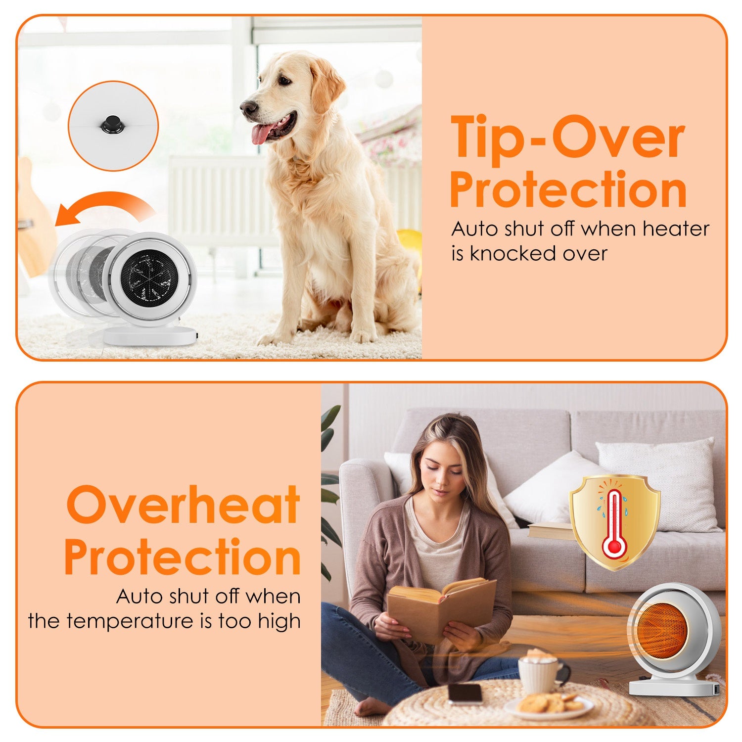 1Pc 380W Portable Heater