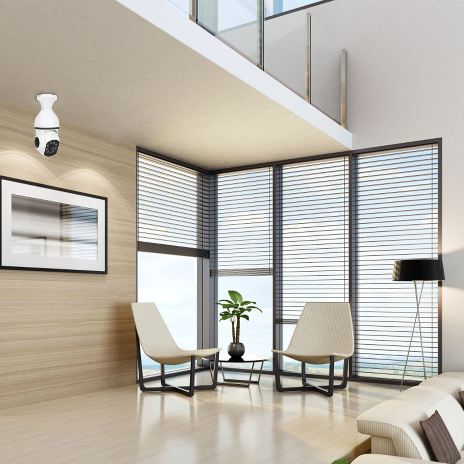 1Pc E27 WiFi Bulb Camera 1080P