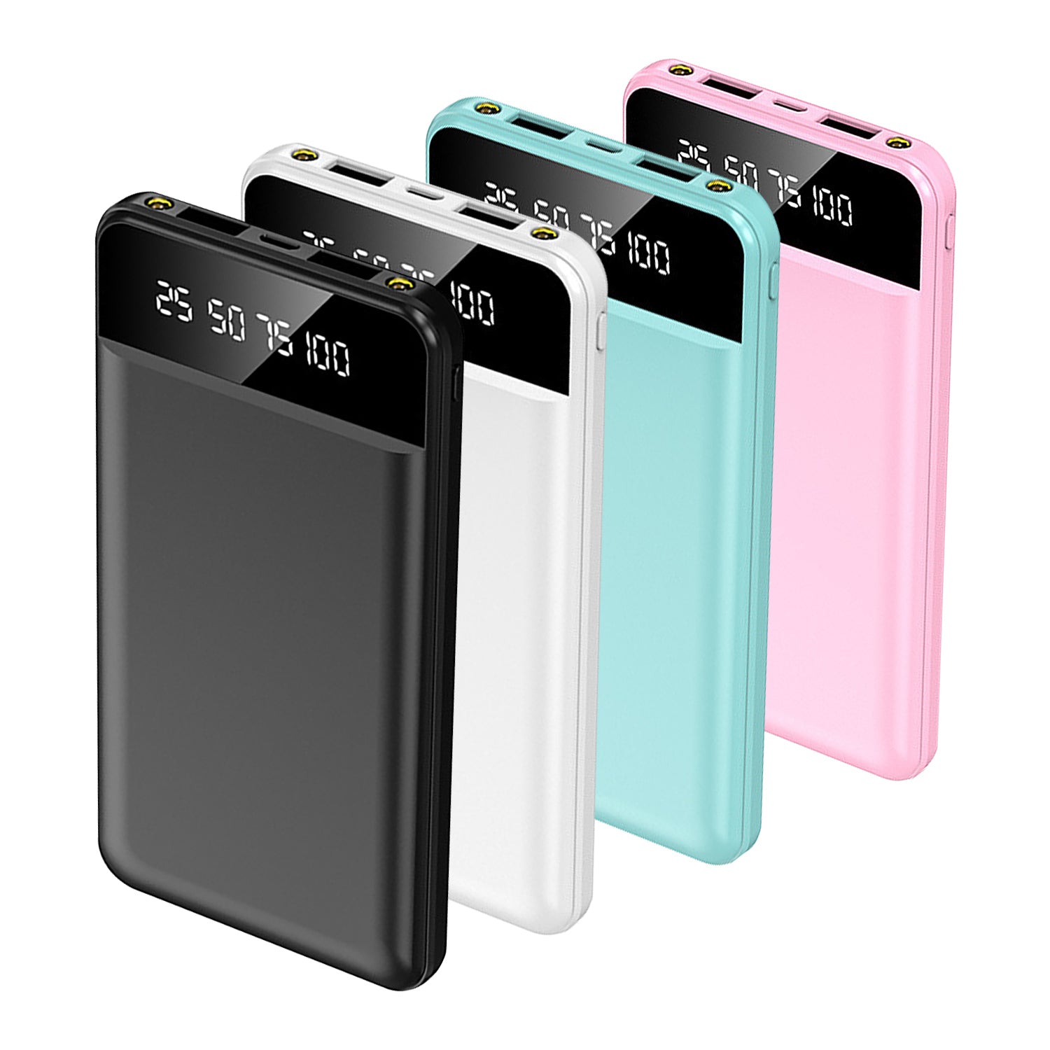 1Pc 10000mAh Power Bank Portable Ultra Slim